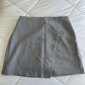 Abercrombie & Fitch Gray Mini Wrap Skort